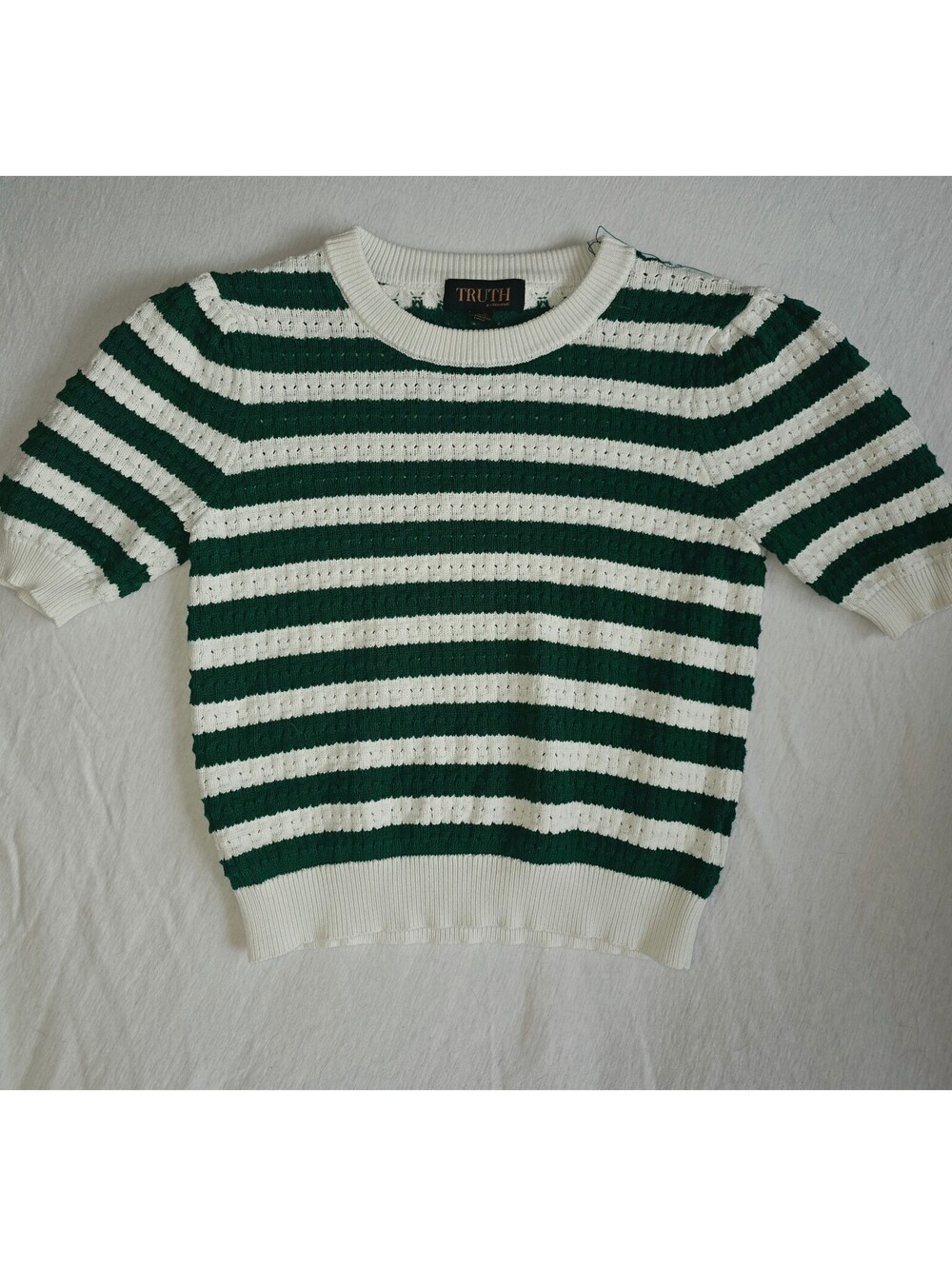 Truth green striped Sweater size small